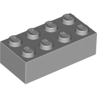 Lego kostka (kostička) 2x4, světle modro šedá (4211385)